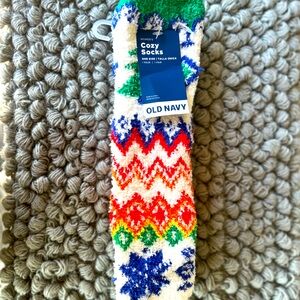 Warm, Fuzzy socks by Old Navy
